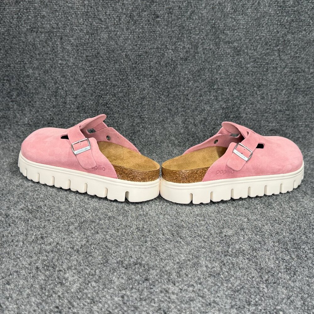 Papillio Pink Suede Platform Clogs - Picture 6 of 9